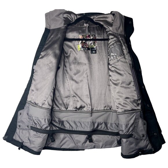 BURTON Dry Ride Snap & zip Up Black/Purple Ski Hooded Jacket Women's Size Small - Picture 5 of 16